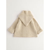 Nanos Cream Knit Hooded Baby Cardigan