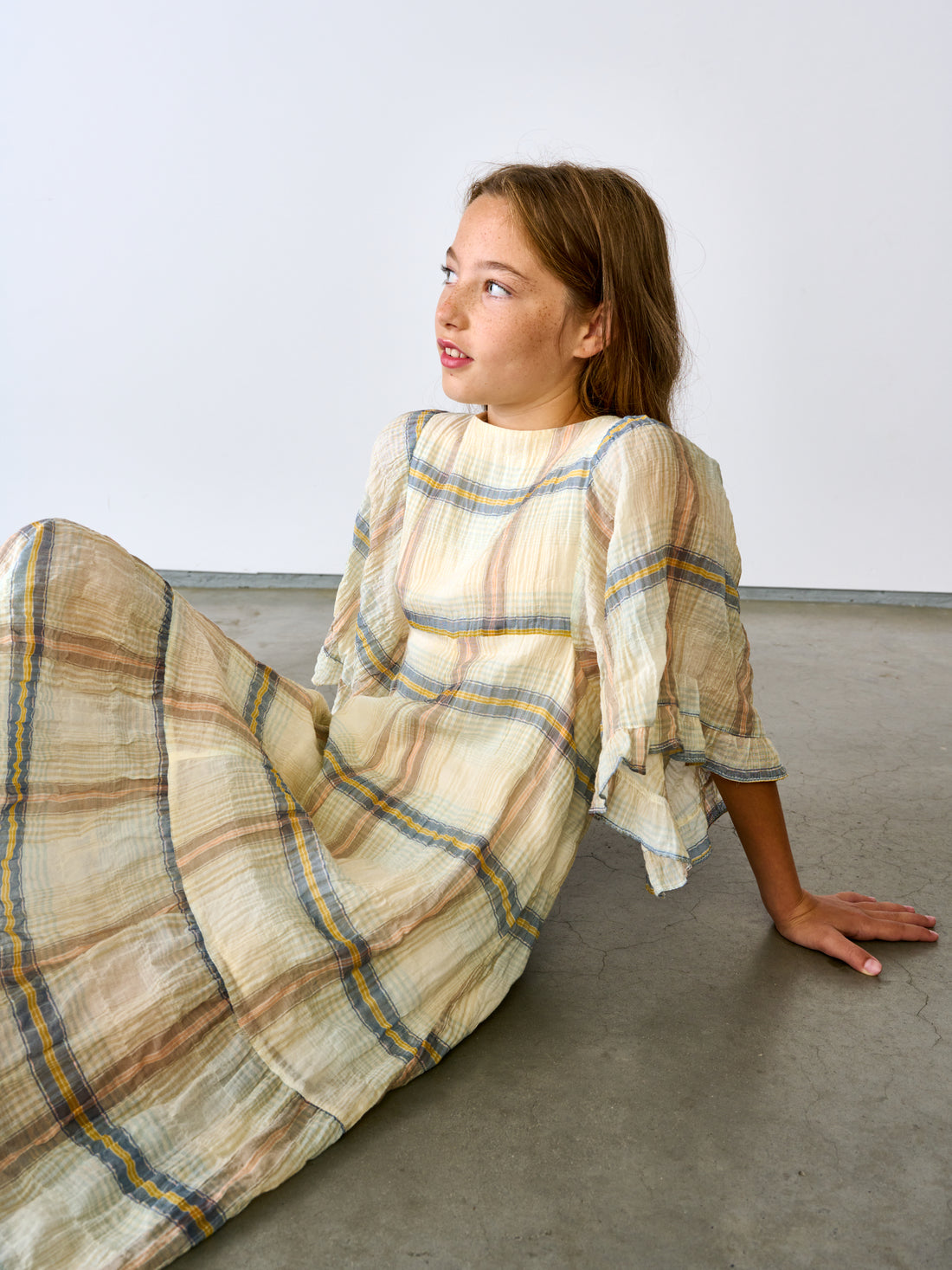 Bellerose Cream Check Poetry Dress