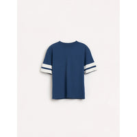 Bellerose Teal Milow Striped Sleeve Tee