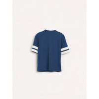Bellerose Teal Milow Striped Sleeve Tee