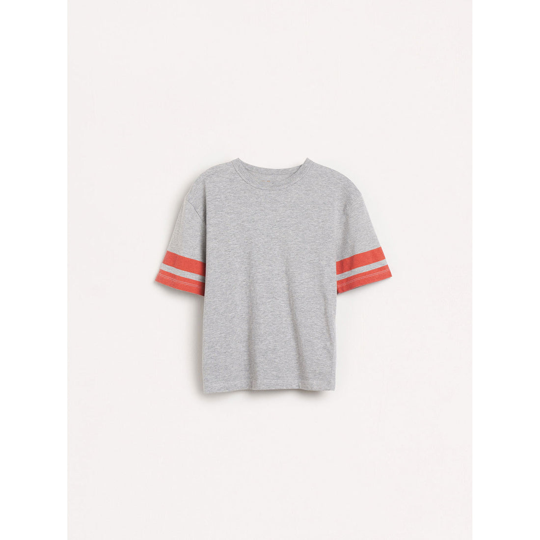 Bellerose Light Grey Milow Striped Sleeve Tee