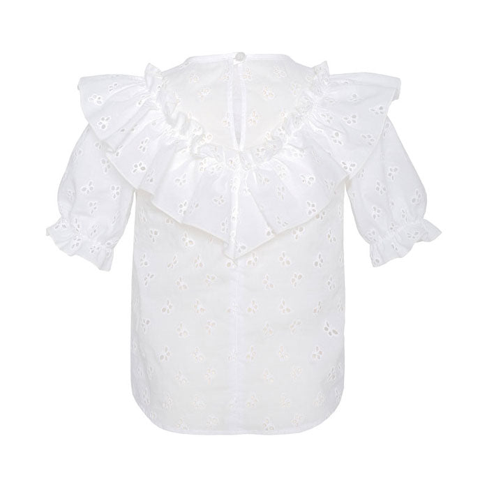 Paade Mode White Butterfly Blouse