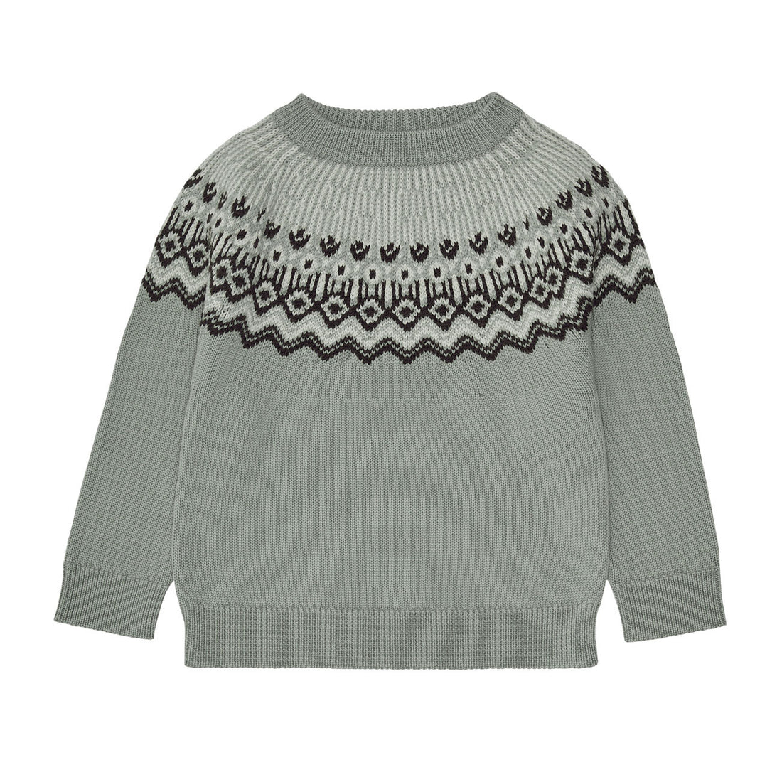 FUB Fair Isle Sweater - Pale Sage