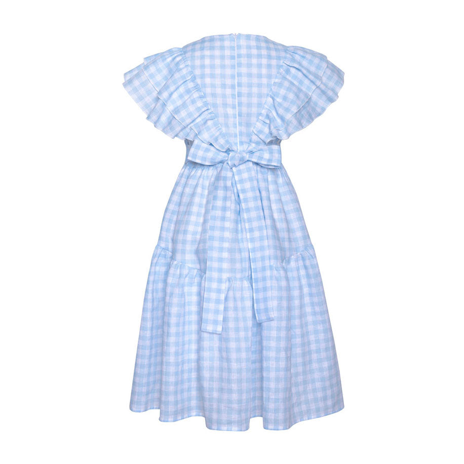 Paade Mode Picnic Blue Linen Maxi Dress
