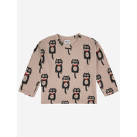 Bobo Choses Cat O'clock All Over Long Sleeve T-Shirt