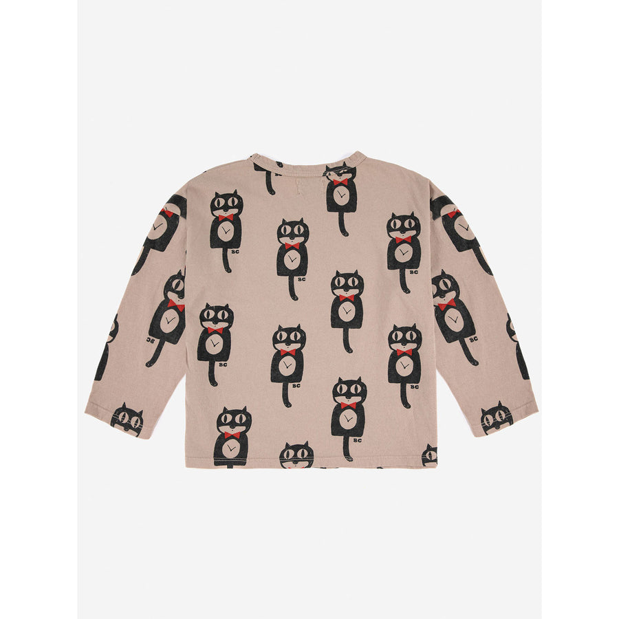 Bobo Choses Cat O'clock All Over Long Sleeve T-Shirt