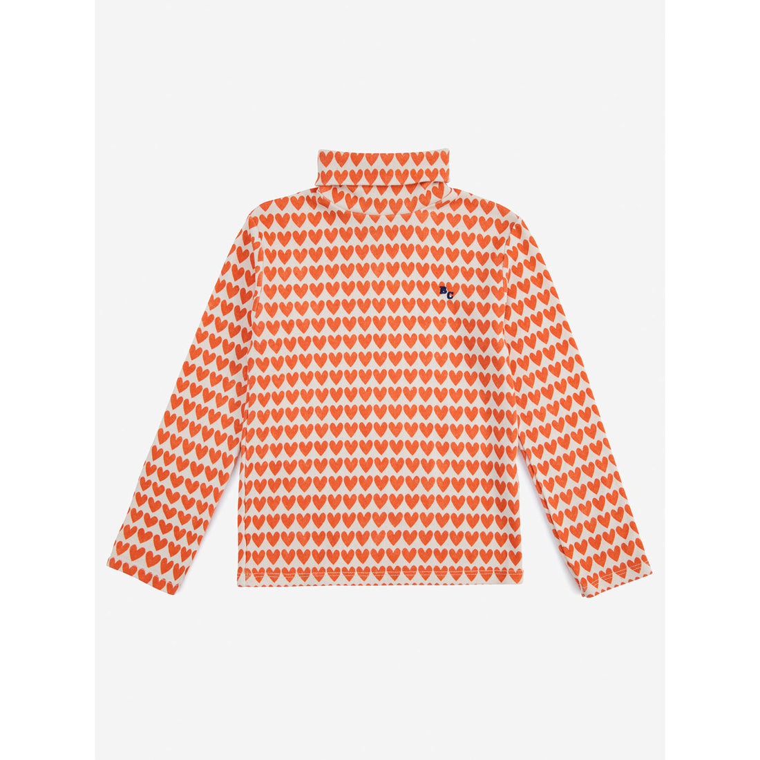 Bobo Choses Hearts All Over Turtle Neck T-Shirt