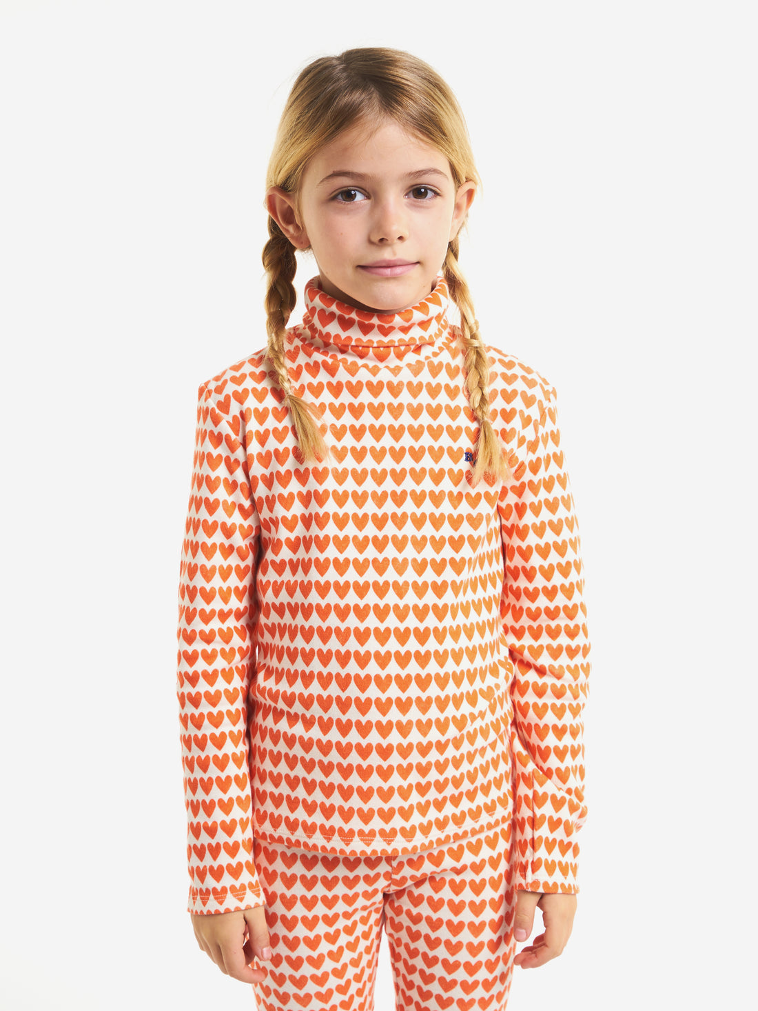 Bobo Choses Hearts All Over Turtle Neck T-Shirt