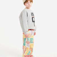 Bobo Choses Cat O'clock Grey Melange Sweatshirt