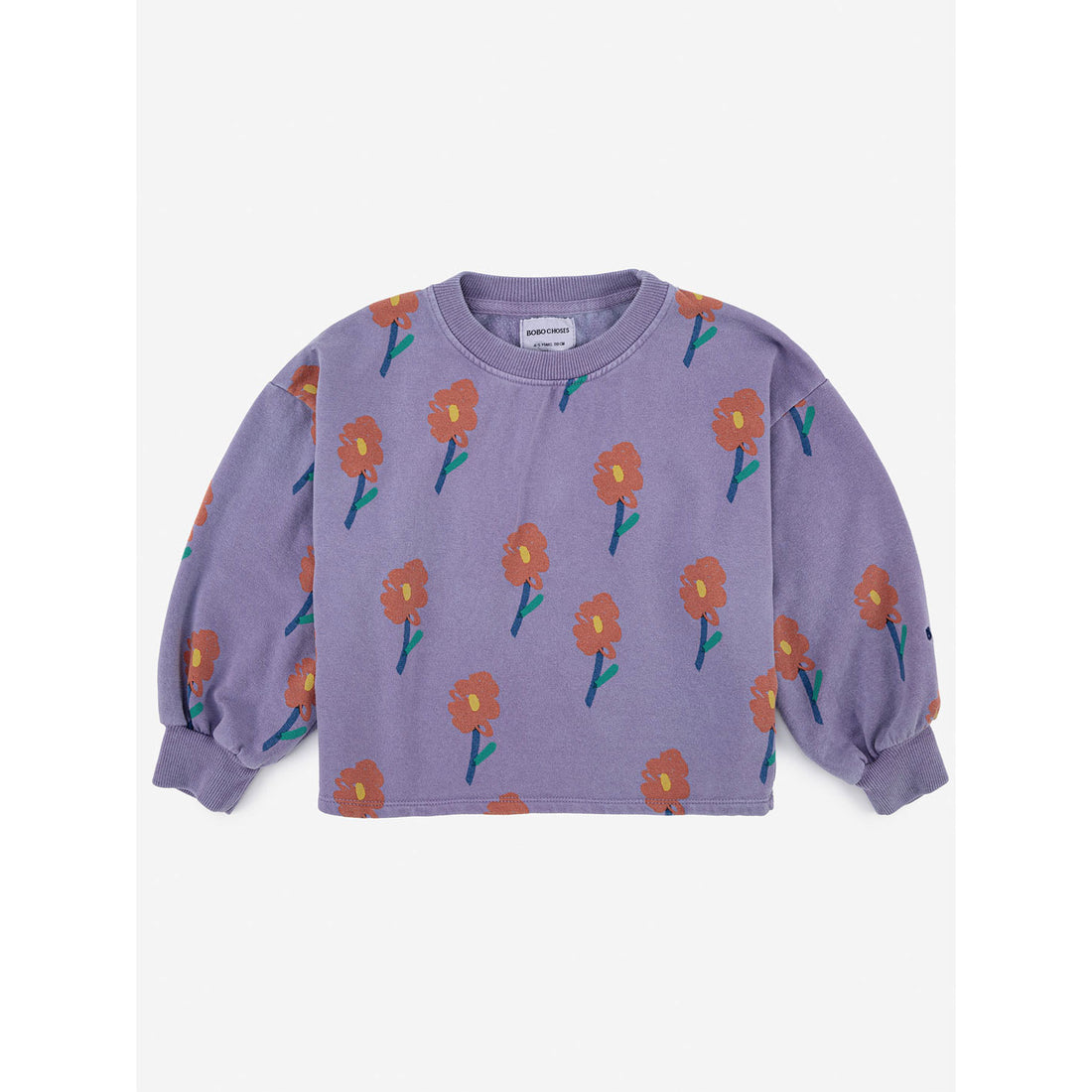 Bobo Choses Flowers All Over Cropped Sweatshirt