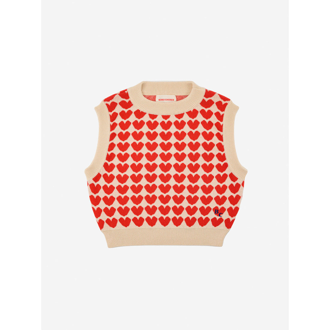 Bobo Choses Hearts Jacquard Sweater Vest