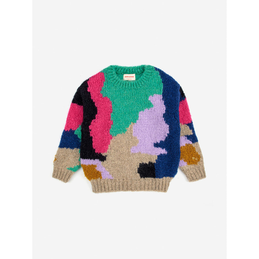 Bobo Choses Color Stains Intarsia Jumper