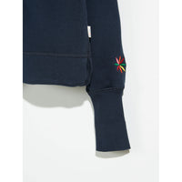 Bellerose Navy Faze Zip Up Sweatshirt
