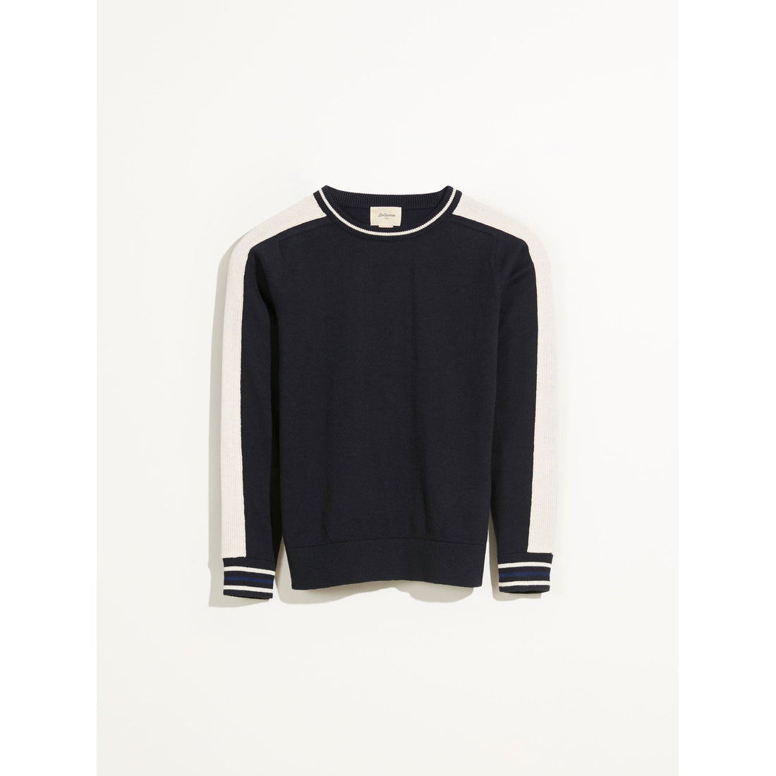 Bellerose Navy Gouboy Stripe Sleeve Sweater