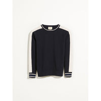 Bellerose Navy Gouboy Stripe Sleeve Sweater
