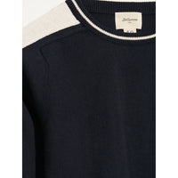 Bellerose Navy Gouboy Stripe Sleeve Sweater