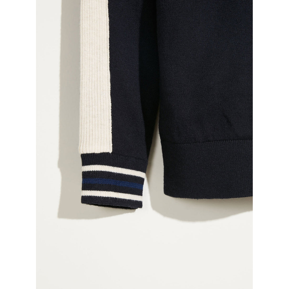Bellerose Navy Gouboy Stripe Sleeve Sweater