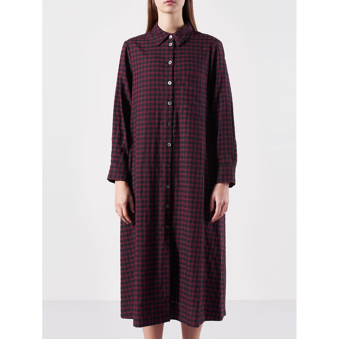 Bellerose Burgundy Check Valerie Womens Dress
