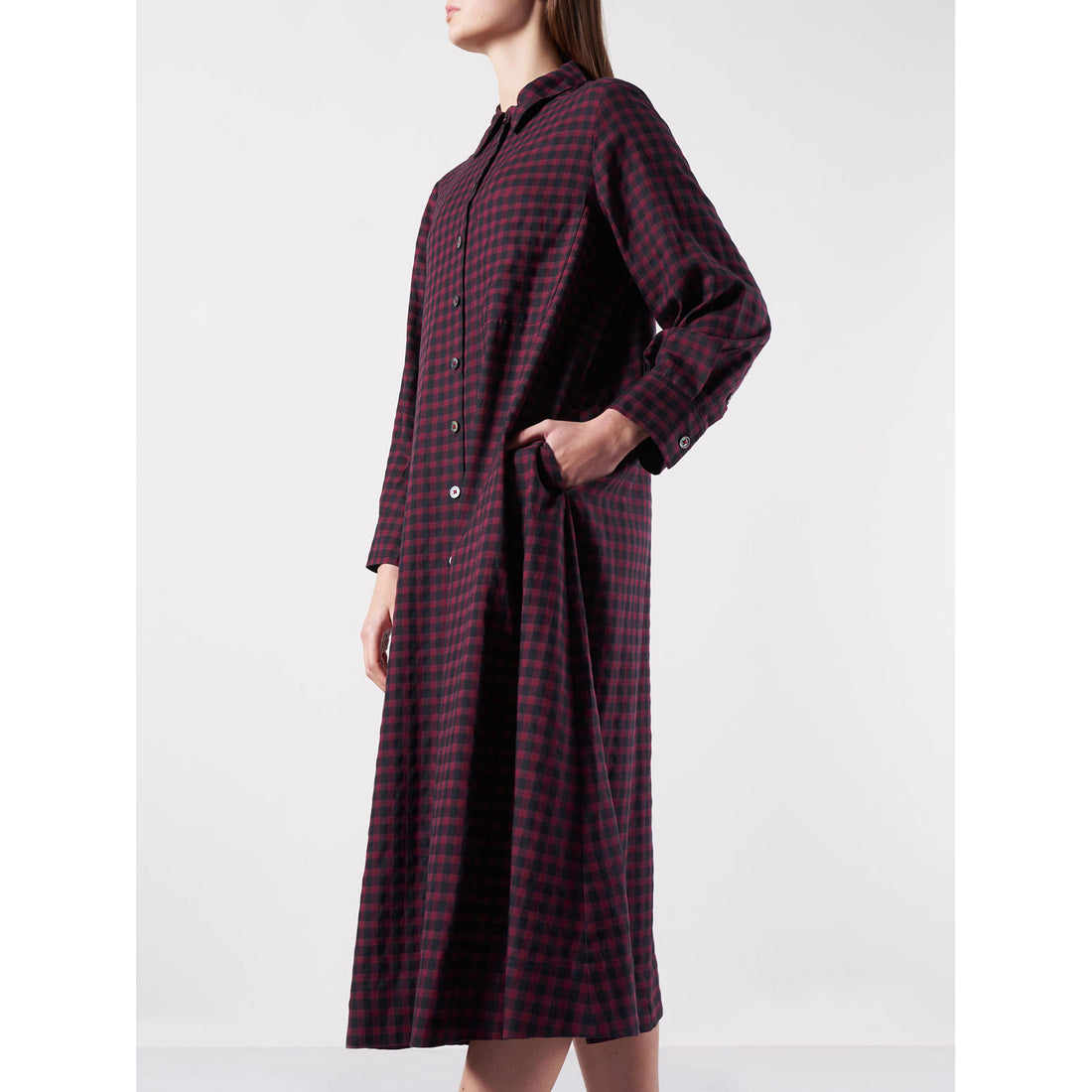Bellerose Burgundy Check Valerie Womens Dress