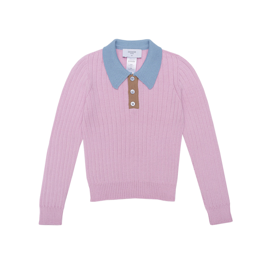 Paade Mode Resort Pink Seamless Knit Polo Shirt
