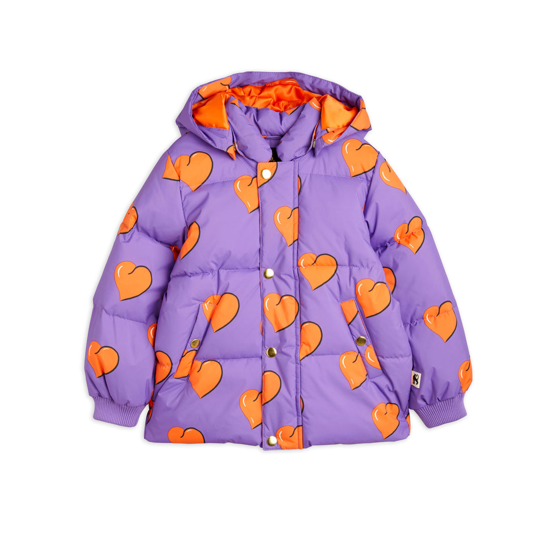 Mini Rodini Purple Hearts Puffer Jacket