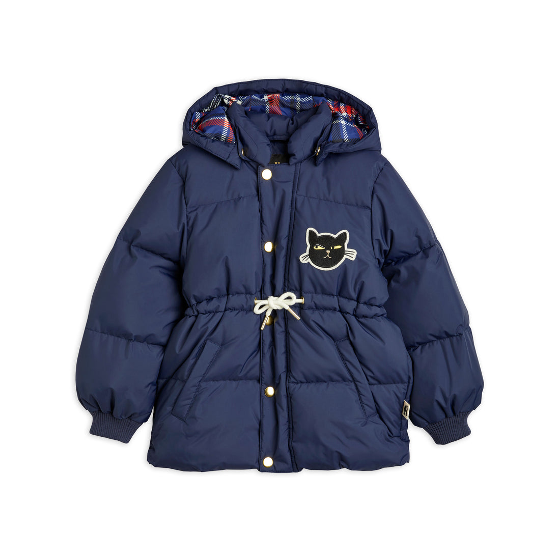 Mini Rodini Navy Cat Patch Puffer Jacket