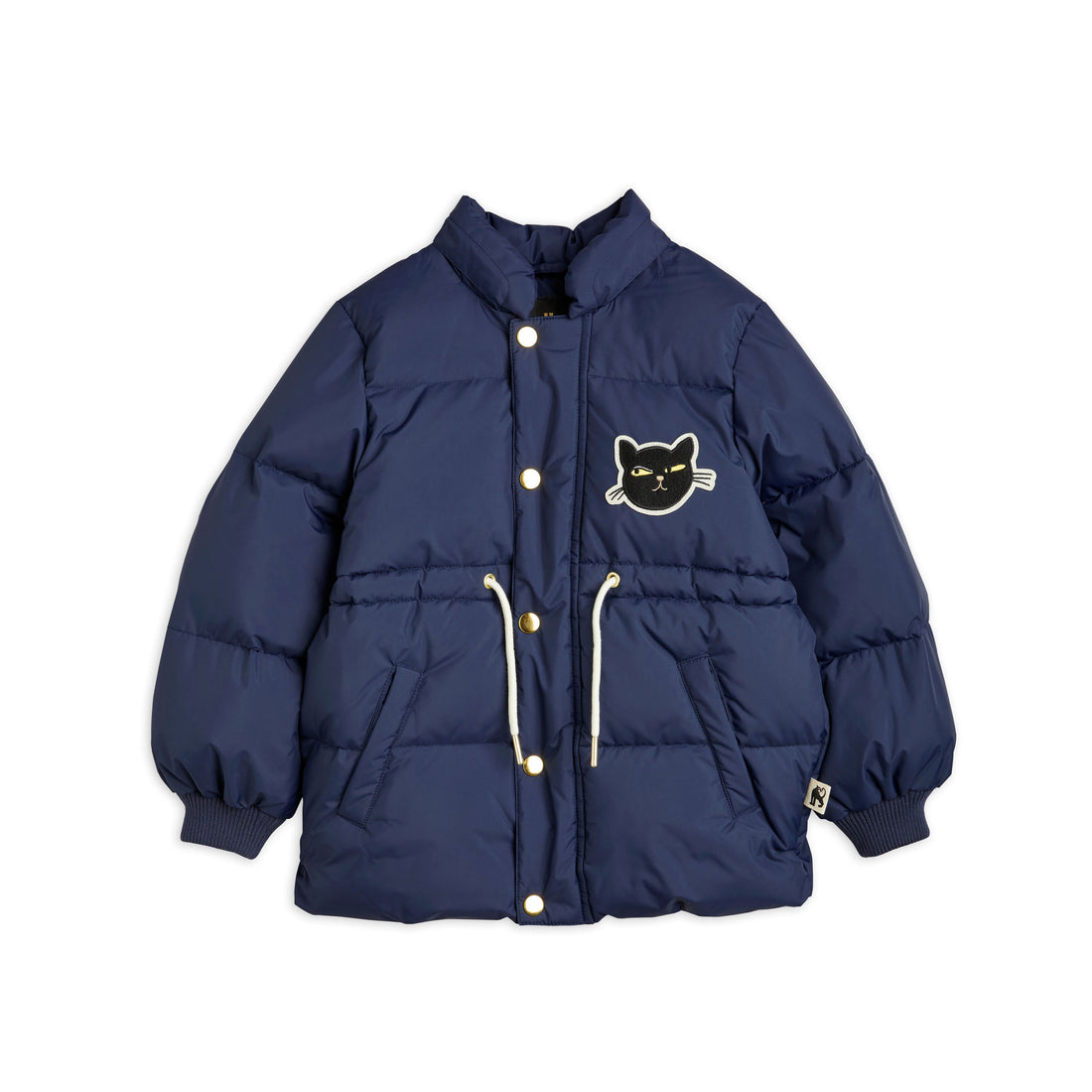 Mini Rodini Navy Cat Patch Puffer Jacket