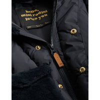 Mini Rodini Black Faux Fur Puffer Jacket