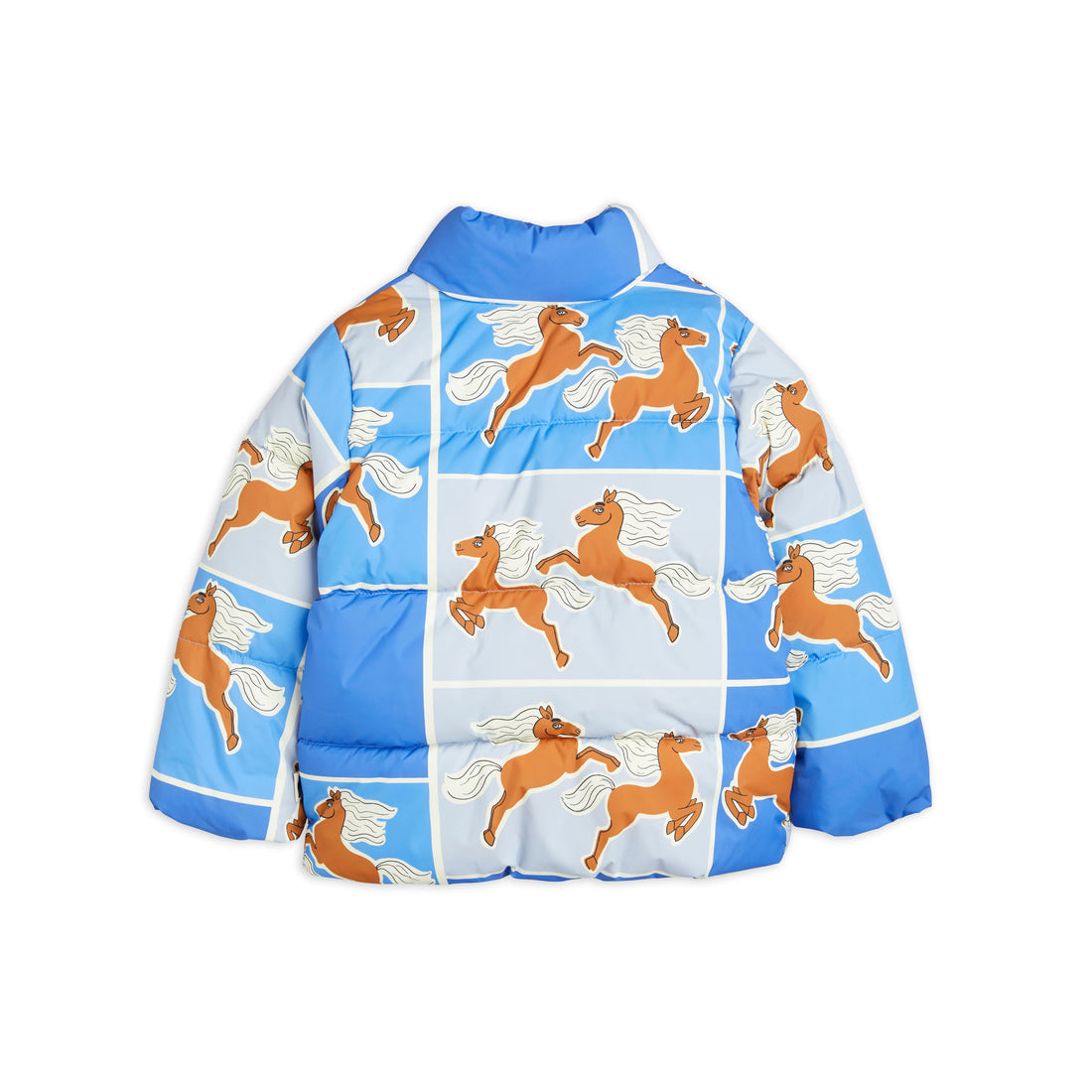 Mini Rodini Blue Horses Puffer Jacket