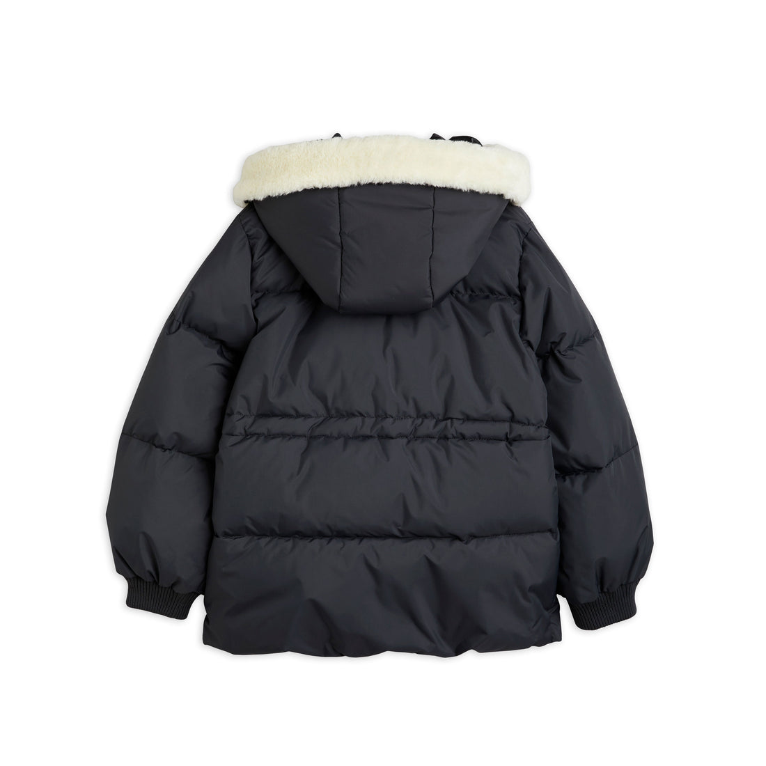 Mini Rodini Black Panda Hooded Puffer Jacket