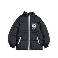 Mini Rodini Black Panda Hooded Puffer Jacket