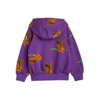 Mini Rodini Purple Ducks Aop Zip Hoodie