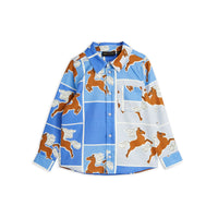 Mini Rodini Blue Horses Woven Shirt