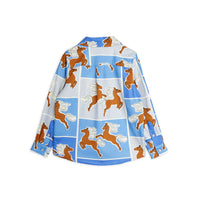 Mini Rodini Blue Horses Woven Shirt