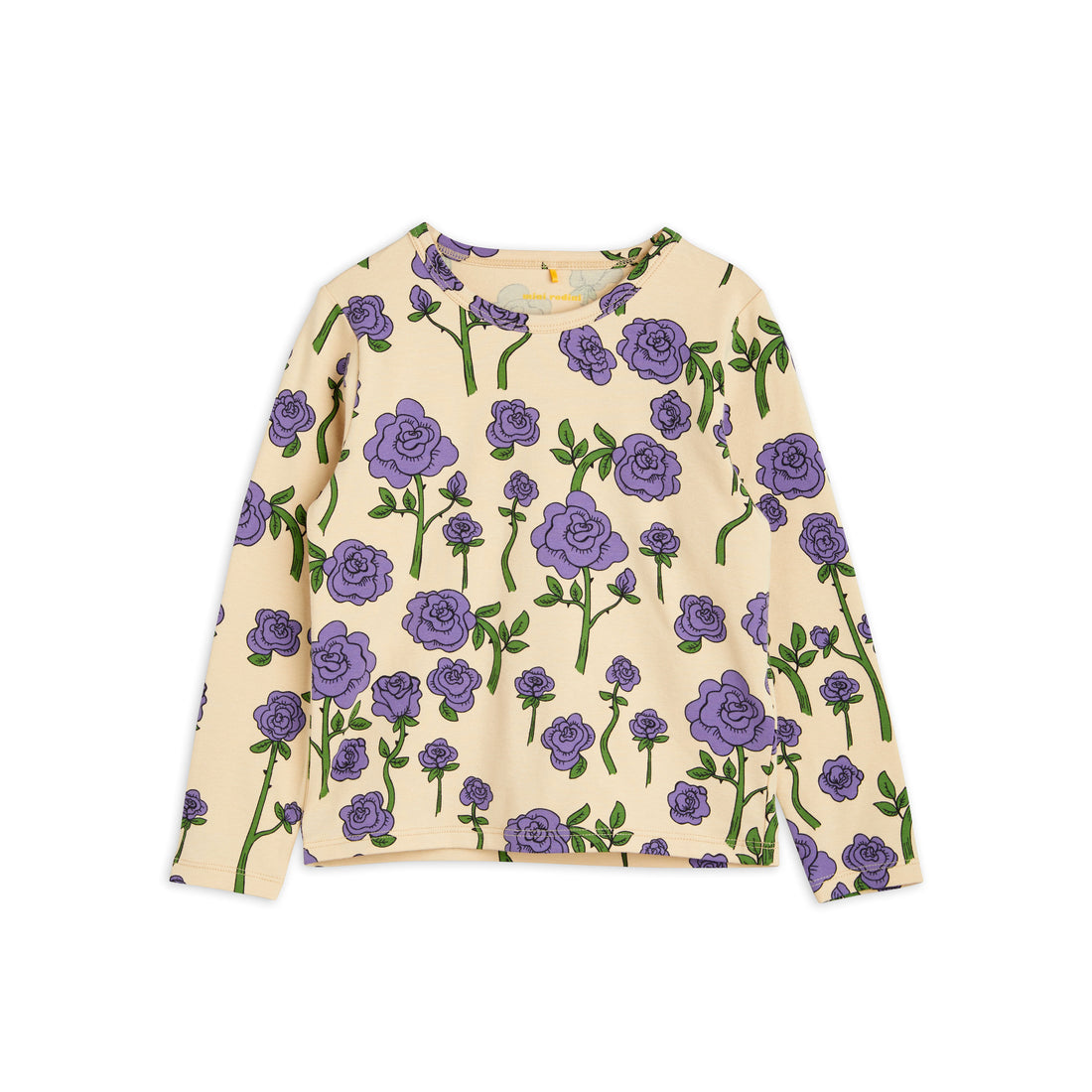 Mini Rodini Purple Roses Aop Ls Tee