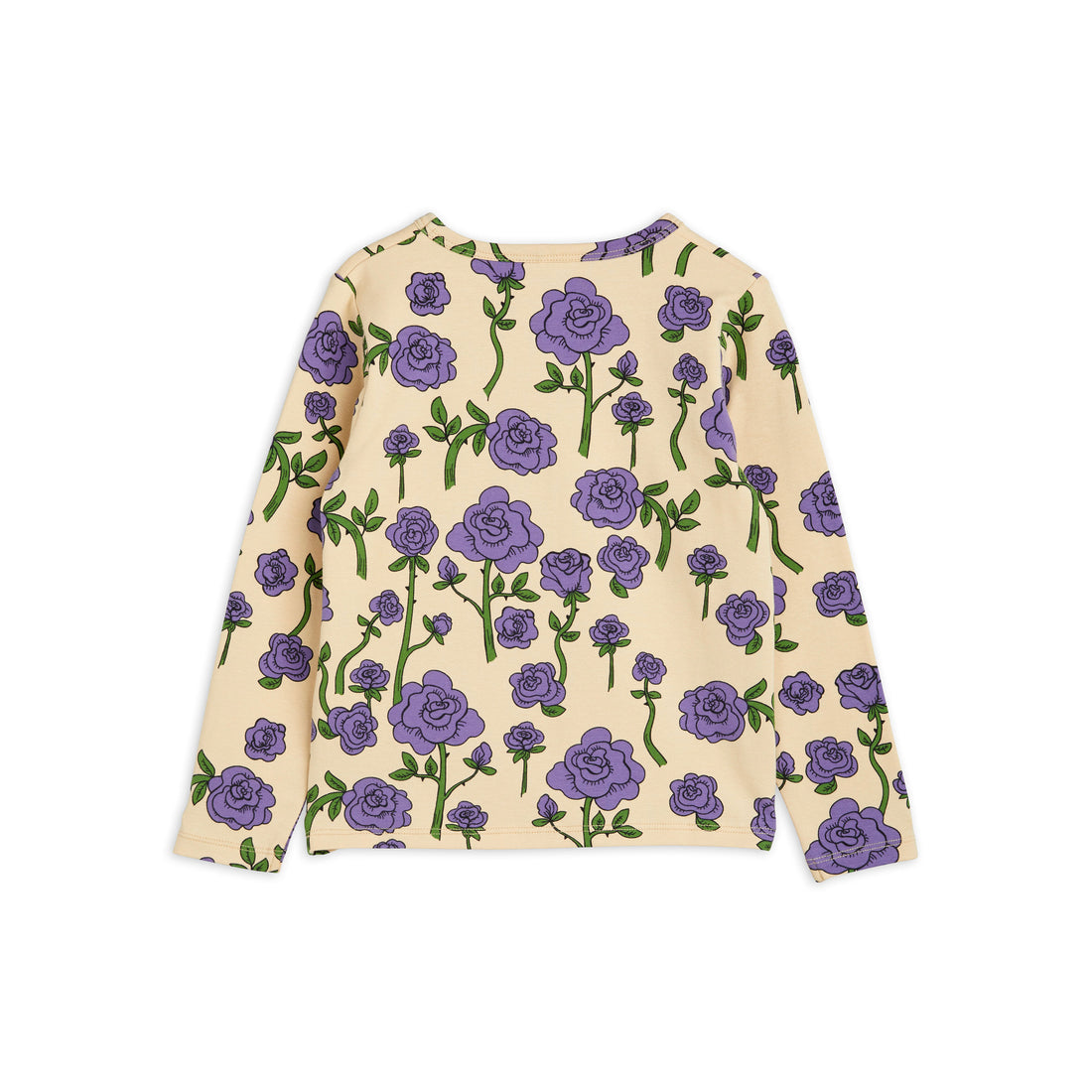 Mini Rodini Purple Roses Aop Ls Tee
