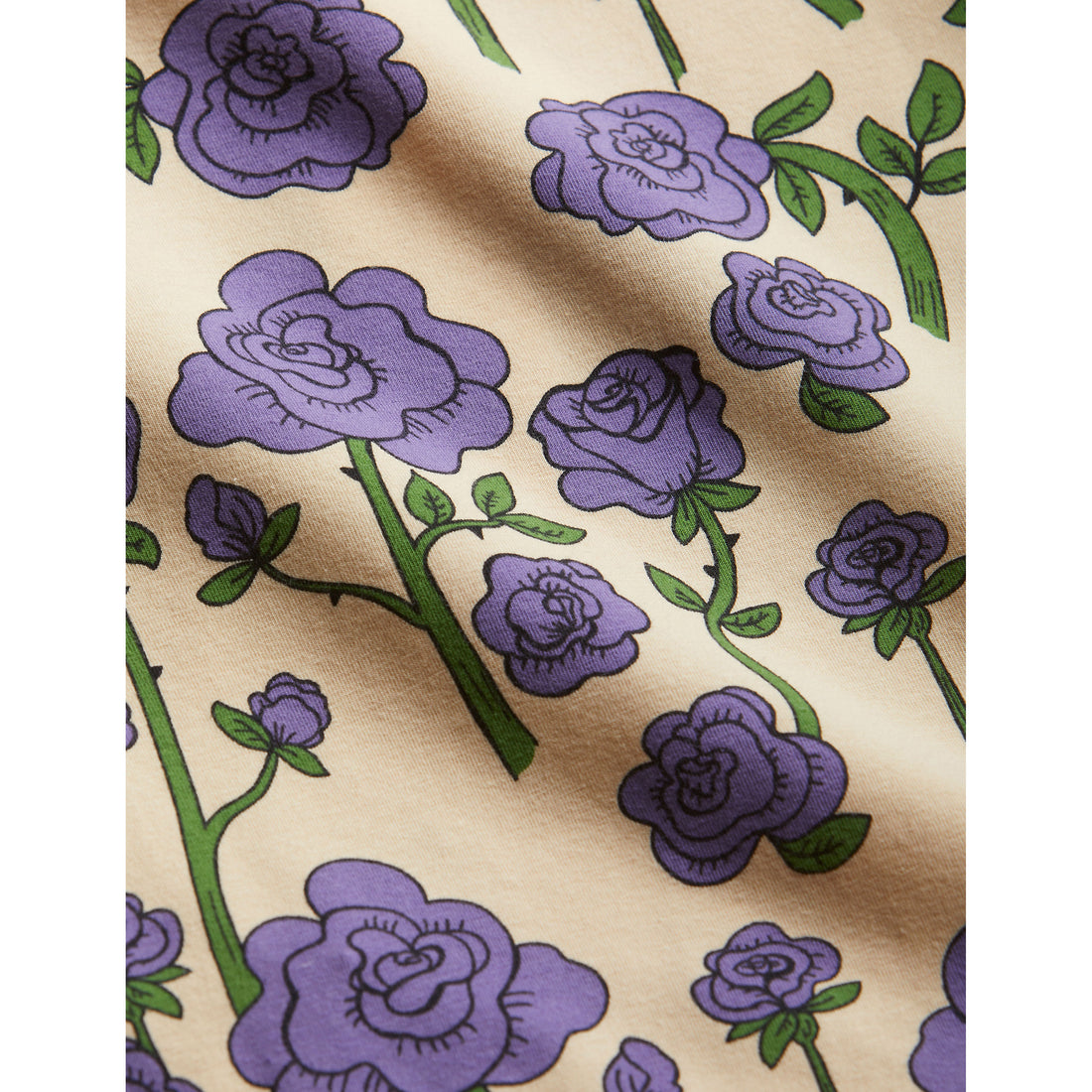 Mini Rodini Purple Roses Aop Ls Tee
