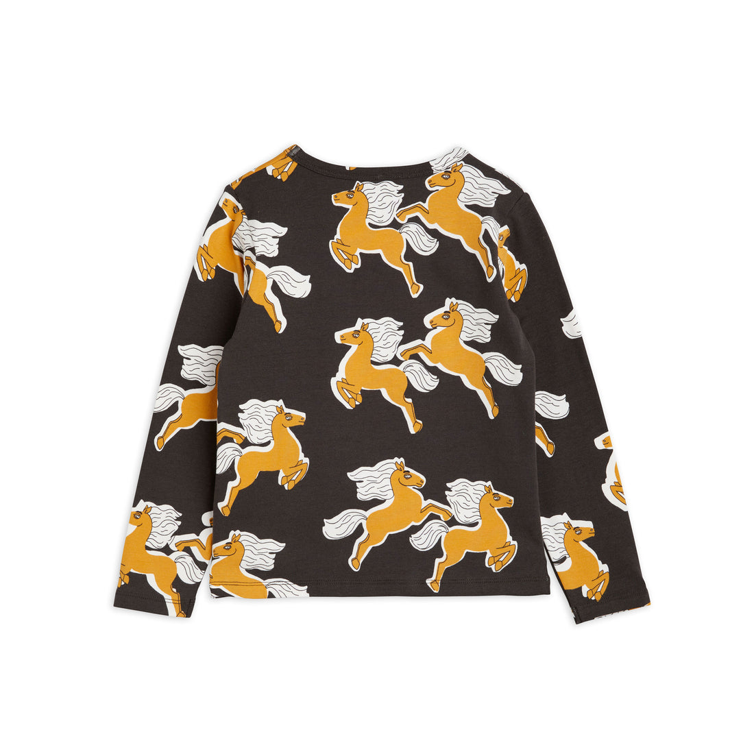 Mini Rodini Black Horses Aop Ls Tee