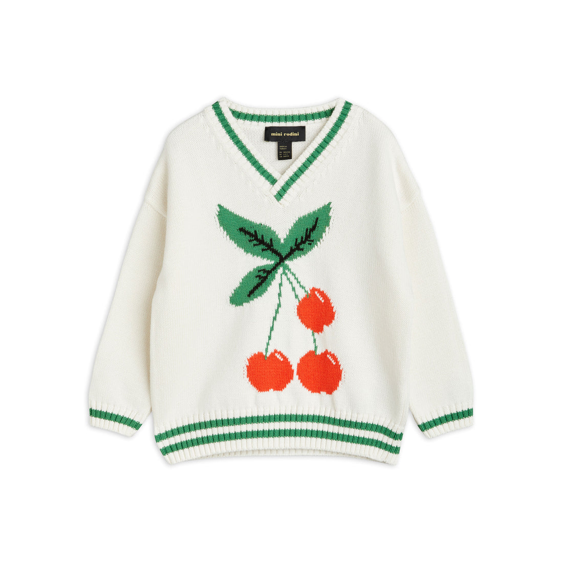Mini Rodini Offwhite Cherry Knitted Sweater