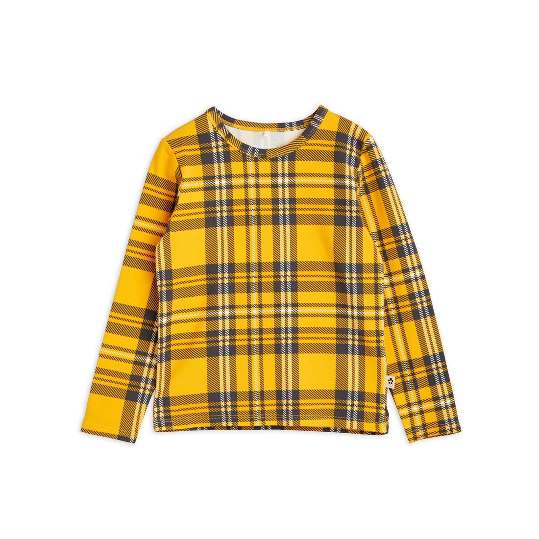 Mini Rodini Yellow Check Aop Ls Tee