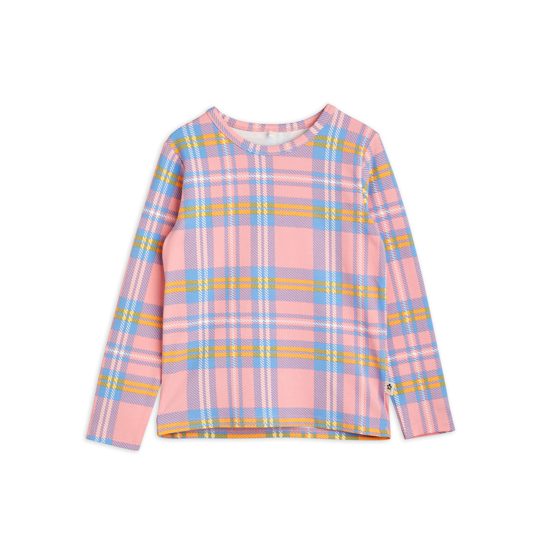 Mini Rodini Pink Check Aop Ls Tee