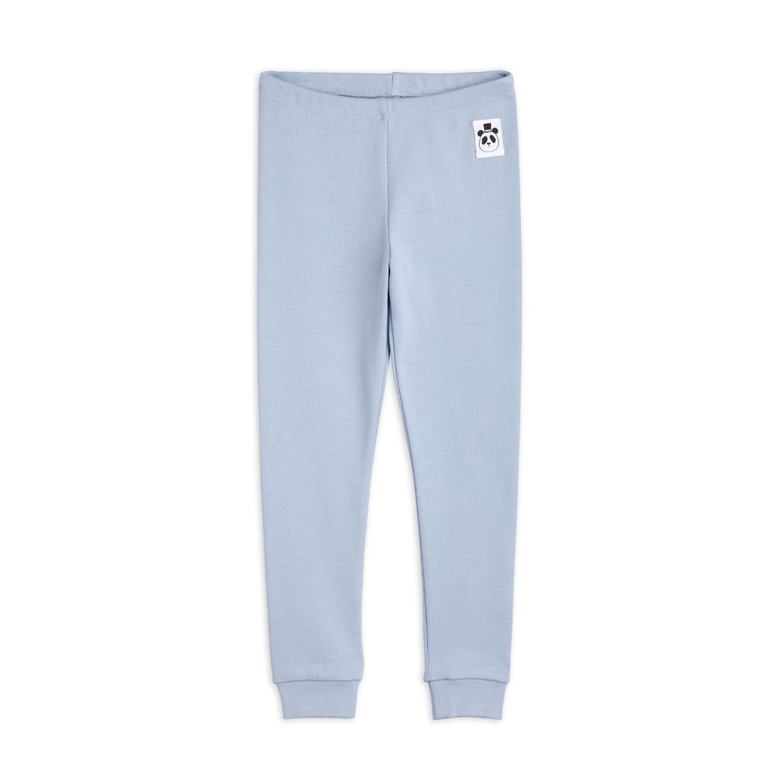 Mini Rodini Blue Solid Rib Leggings