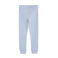 Mini Rodini Blue Solid Rib Leggings