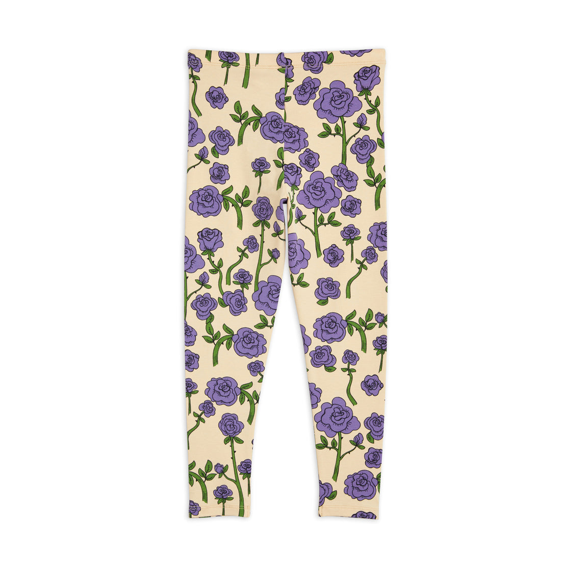 Mini Rodini Purple Roses Aop Leggings