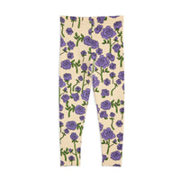 Mini Rodini Purple Roses Aop Leggings