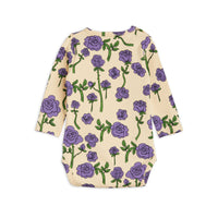 Mini Rodini Purple Roses Aop Ls Body