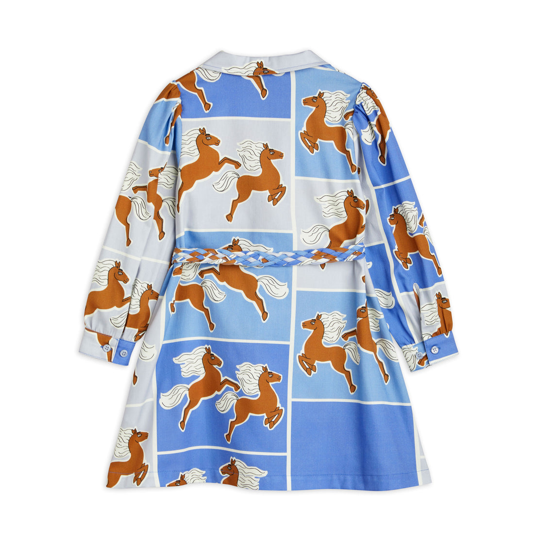 Mini Rodini Blue Horses Woven Dress
