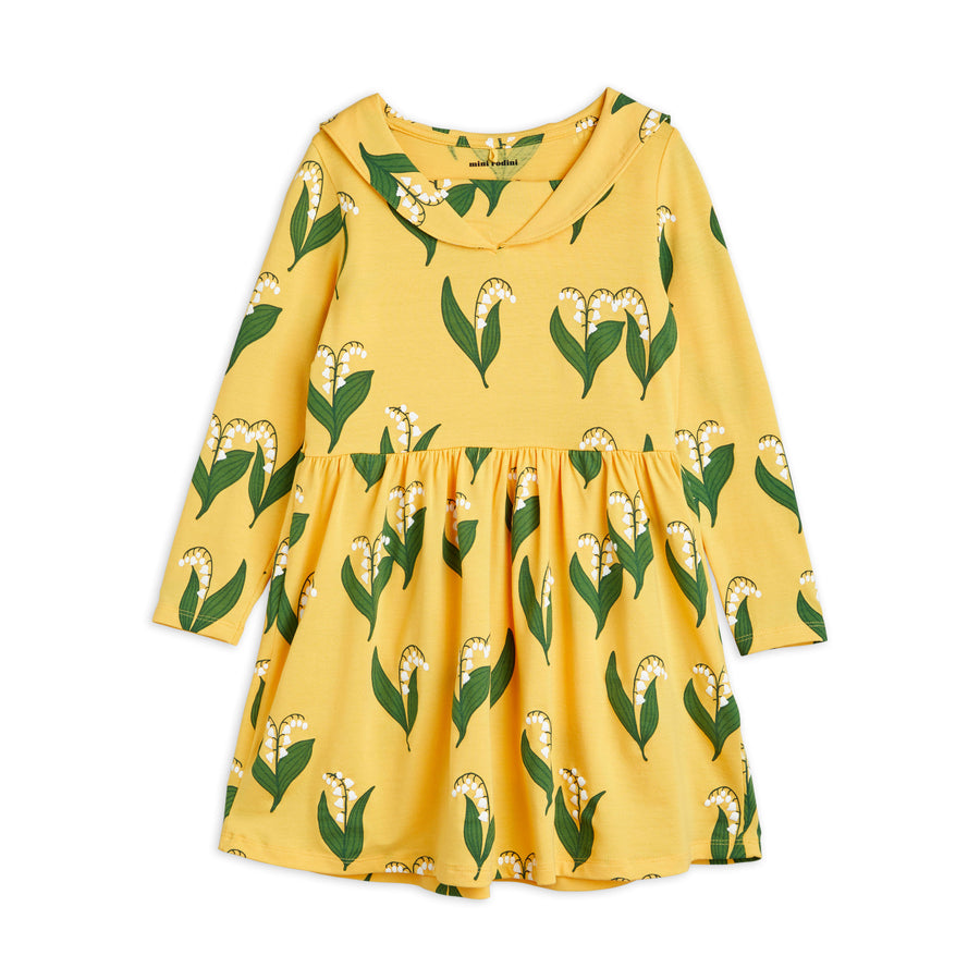 lily of the valley mini dress Mini Rodini Yellow Lily Of The Valley Ls Dress – Ladida