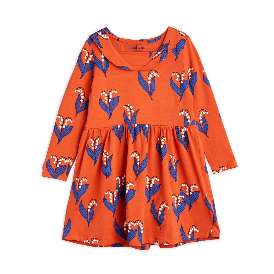 Mini Rodini Red Lily Of The Valley Ls Dress