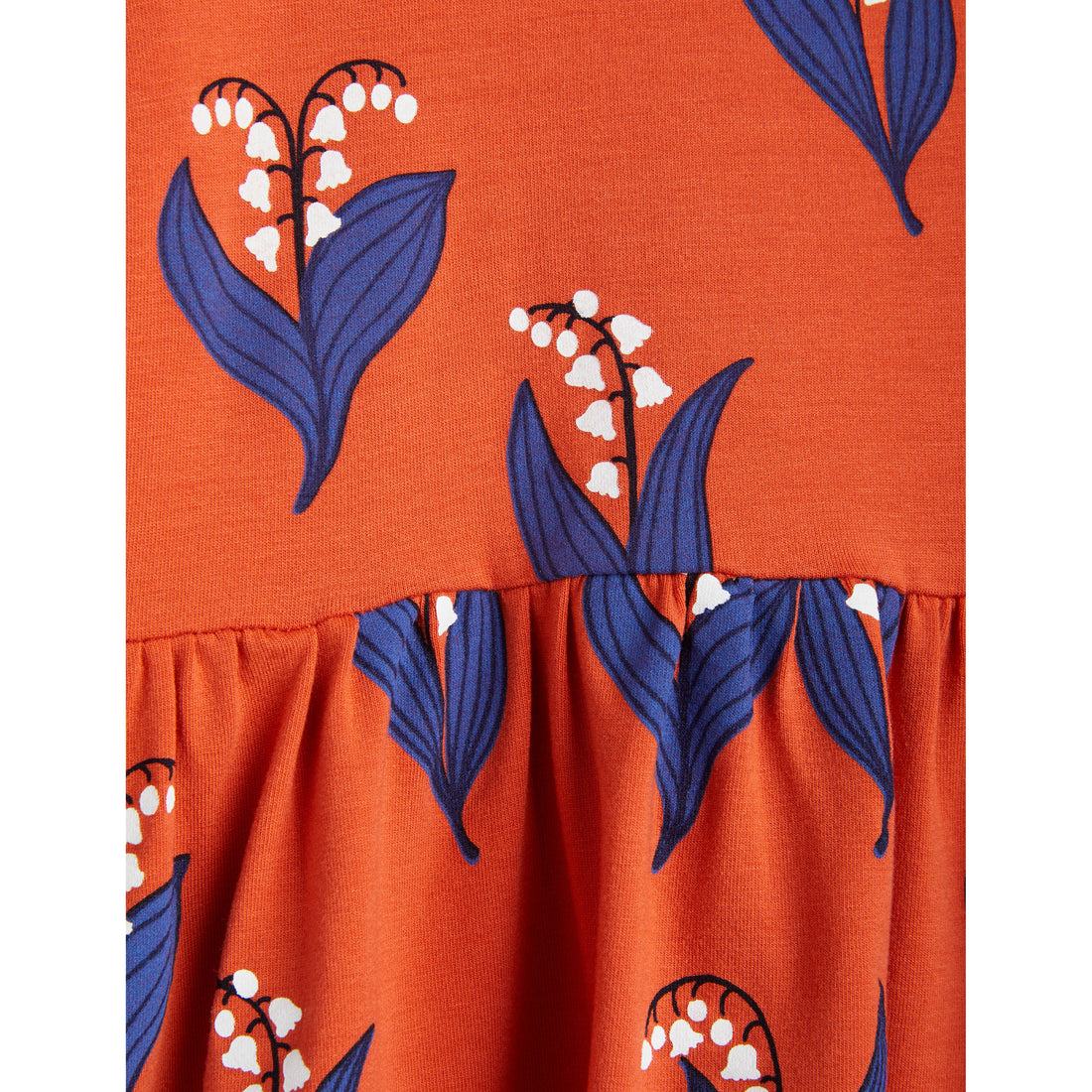 Mini Rodini Red Lily Of The Valley Ls Dress